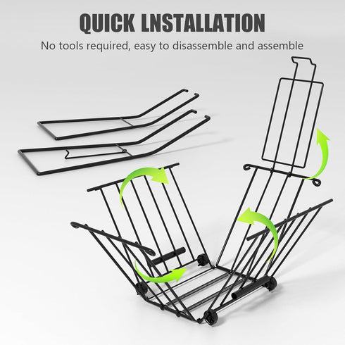 wasoyun 75 50 Tennis & Pickleball Hopper with Wheels Ball Pick Up Basket, Pickleball Ball Retriever Ball Holder Storage