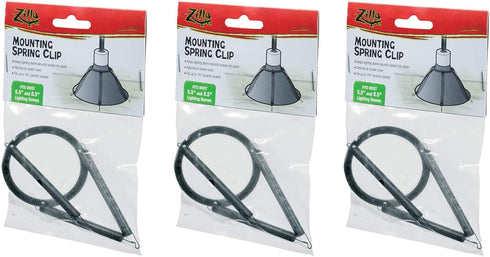 Zilla 3 Pack of Mounting Spring Clips - For Reptile Habitat Lighting Domes