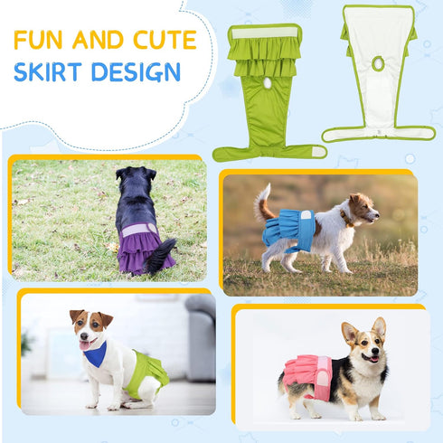 4 Pack Dog Diapers Female Washable Dog Diapers Reusable Puppy Diapers Highly Absorbent Comfortable Doggy Diapers