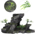Zerodis Aquarium Ornaments, Simulation Resin Rockery Mountain View Stone with Moss Tree Rock Cave for Fish Tank