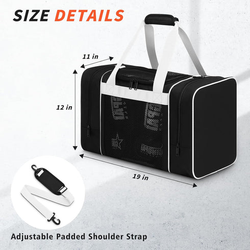 doksmeria MMA, Boxing Gym Duffle Bag, Breathable Mesh Gym Bag for Boxing Gear | Wet Pocket, Privacy Pocket & Removable