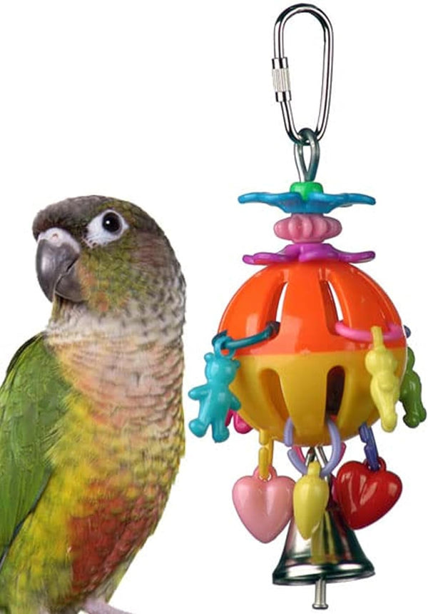 Super Bird Creations SB1086 Having a Ball Bird Toy for Parrots, Multi-Colored Rattle Ball, Small/Medium Bird Size