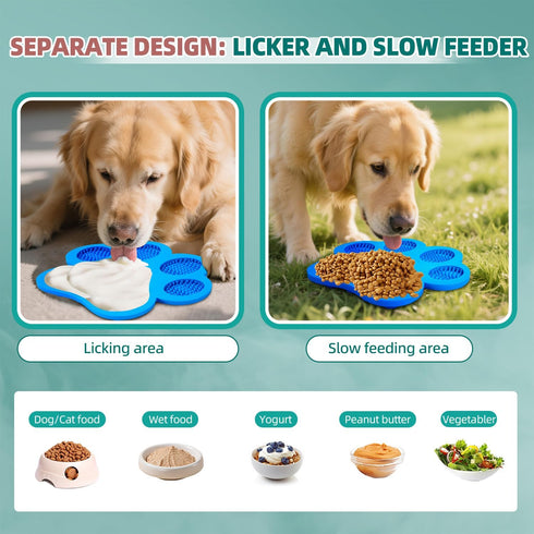 Lick Pad for Dogs Non-Slip Strong Suction Cup Fixed Soothing Toys Pet Grooming Bath Soothing Toys Anti-Anxiety
