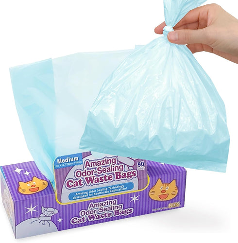 BOS Amazing Odor Sealing Cat Waste Disposal Bags - Durable and Unscented