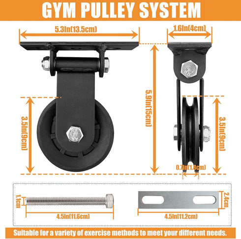 KORIKAHM Upgraded LAT Pulley System, Cable Machine for Home Gym Equipment, Strength Training Power Racks
