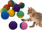 YUNTENG 12PCS Golf Two-Color Pet Ball Foam Sponge Cat Toy, Soft and Bouncy, Noise Free