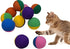 YUNTENG 12PCS Golf Two-Color Pet Ball Foam Sponge Cat Toy, Soft and Bouncy, Noise Free