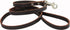 Classic Dog Leash, Genuine Leather, Brown, 1/2" Wide, 4 Ft, for Basset Hound, Collie, Shar-Pei