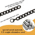 Black Dog Chain Collar, 3/4 Inch Cuban Link Durable Necklace for Pit Bulldog, Light Metal Jewelry, 17" (17 inch, Black)