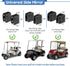 Golf Cart Side Mirrors, No Drilling, 180 Degree Rotation & Foldable, HD Shatterproof Glass Mirrors for Club Car EZGO