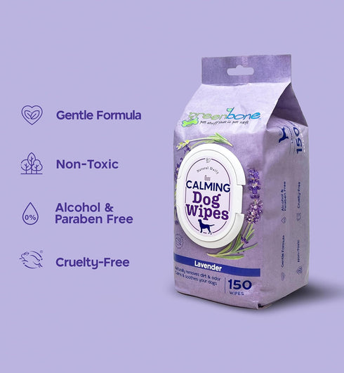 Calming Dog Wipes - Lavender Scented - 150 Wipes