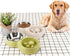 Tineer Double Pet Dog Slow Feeder Bowl, Stainless Steel Anti-Choke Puppy Food and Water Feeder (Pink) for Dogs Cats