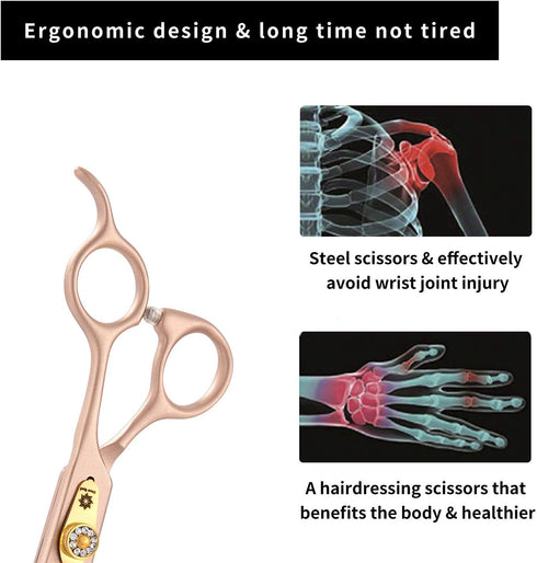 7 Inches Professional Pet Grooming Scissors, 440C Japanese Steel for Dogs, Cats, and More