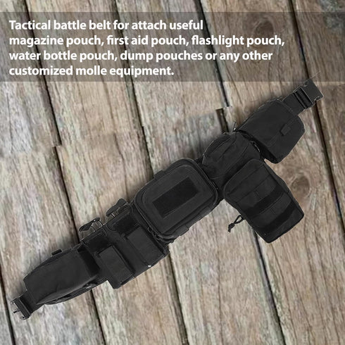 YAKEDA 5 in 1 Duty Belts, Tactical Utility Belt with Pouches for Law Enforcement