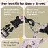 Adjustable Dog Collar for Medium & Large Dogs with Flowers Cotton Padded Pattern, Strong and Durable