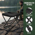 Folding Camping Stool - Portable Pocket Chair Converts to Satchel with External Grid Storage | Perfect for Camping
