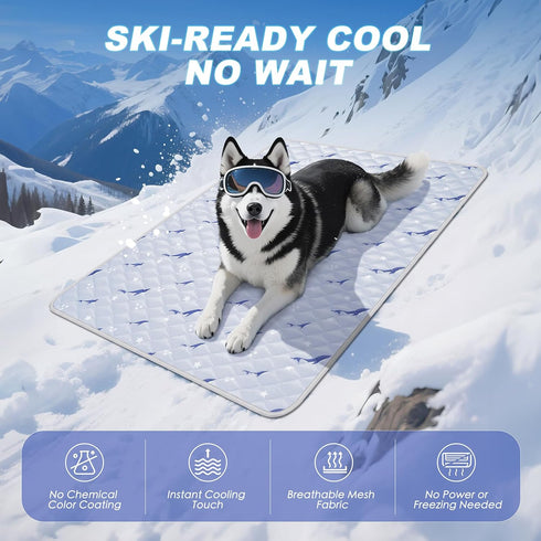 Summer 21"x27" Dog Cooling Mat, Cooling Mat for Dogs, Breathable Dog Bed with Non-Slip Design, Portable & Washable Pet