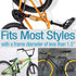 IMPRESA Bike Wall Mount for Stylish Modern Storage - Urban Indoor Wall Bike Mount to Save Apartment Space - Heavy-Duty Bike Rack for Vertical or Horizontal Hanging - Bike Mount Wall Hangers by IMPRESA