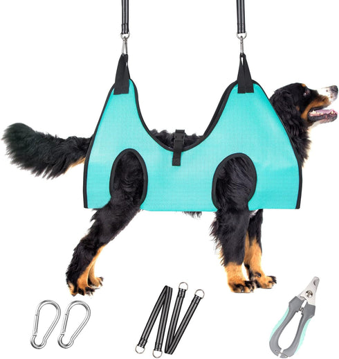 ATESON Dog Grooming Hammock - Upgrade Pet Grooming Harness for Nail Trimming