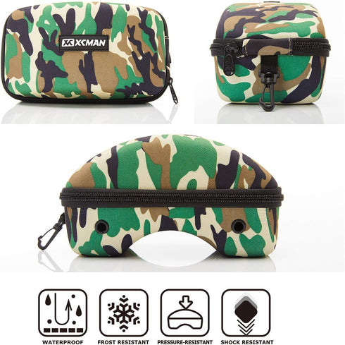 XCMAN Rigid EVA Ski Goggle Case - Fits All Shapes and Sizes of Ski Goggles