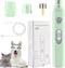 Dog Nail Grinder, 2-Speed Rechargeable Nail Trimmers for Large, Medium & Small Dogs, Quiet Grooming Tool for Cats