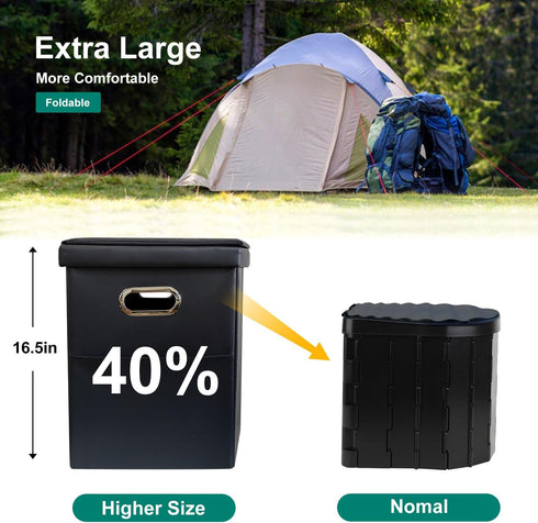 Ann Katy Upgrade XL Portable Toilet for Adults, Extra Large Portable Travel Floding Toilet, Camping Tall Toilets