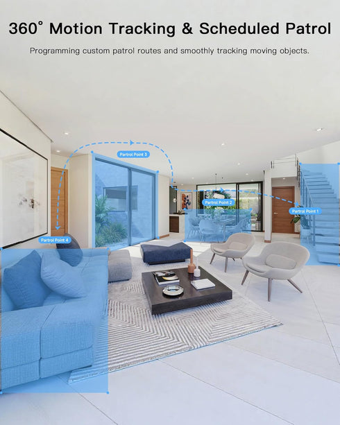ARENTI 5G 4MP 2-Way 64G Storage(P2Q 64G 1PC) Pet Camera, No Subscription Indoor Security Camera for Dog/Cat/Baby, Free