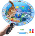 Cat Dog Water Mat with Remote Control LED Boat, Thickened Anti-Scratch Leak