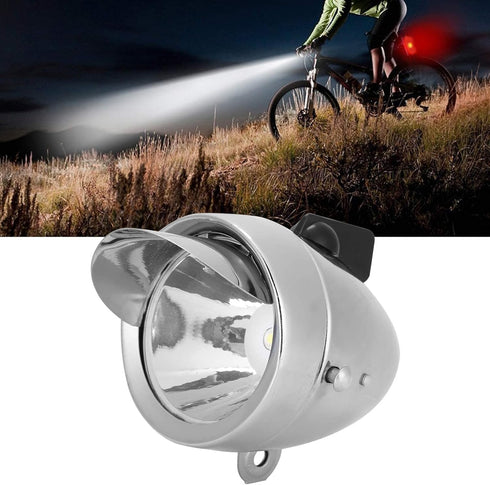 Vintage Bicycle Headlight, Retro Bike LED Light for Night Riding, Safety Front Head Lamp Cycling Accessories