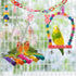 Bird Parakeet Toys, Colorful Swing Chewing Toy Hammock Ladder for Budgerigar, Conure, Cockatiel