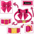 Maca Bates Dog Collar with Rose Red Bow Bowtie for Dogs Solid Colors Sailor Bow Tie Adjustable Breakaway Girly Pink Collars Birthday Gift for Small Medium Large XL Girl Female Boy Male Puppy Pet