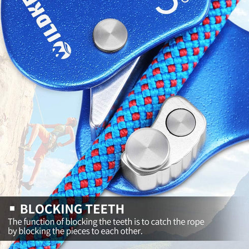 WILDKEN Climbing Ascender, Fall Protection Belay Device for Rock Climbing, Mountaineering, Rescue