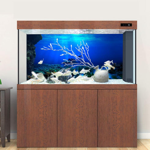 FILFEEL Aquarium Background Fish Decorations, PVC Adhesive Undersea Backdrop for Aquarium Fish Decoration 61 * 41cm