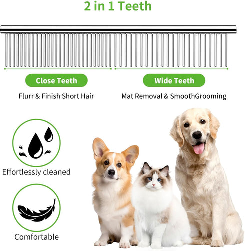 LovinPet Dog Grooming Scissors Set, Safety Round Tips Professional 6 in 1 Stainless Steel Grooming Shears