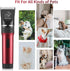 Low Noise Horses Clippers, Rechargeable Cordless Pet Grooming Kit with Storage Bag, 5 Speed Professional Clippers