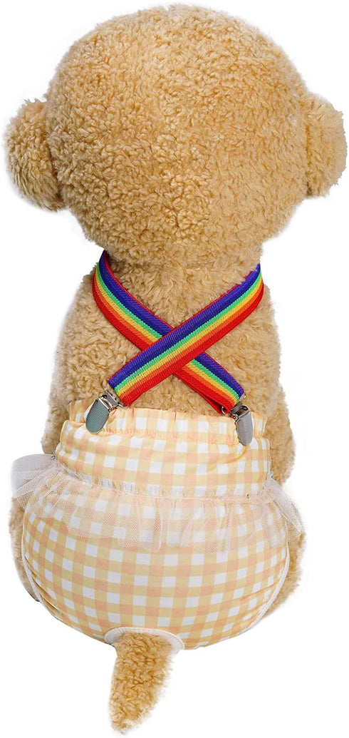 mifengda Dog Suspenders Diapers Suspenders Female Male Adjustable Pet Diapers Keeper for Dog Diapers Pet Clothes Small