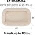 Furhaven Dog Bed for Extra Small Dogs & Indoor Cats, 100% Washable, Cream Sherpa Fleece Bolster Crate Pad, Extra Small