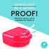 FRESH KNIGHT Retainer Case (2 Pack) with Vent Holes for Denture, Mouth Guard, Aligners - Bright Pink
