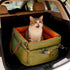 Garvee Dog Booster Car Seat, Waterproof PU Leather Upholstered Cat Bed for Car with Storage Pockets Portable Pet Seat