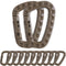 Tactical Carabiner Keychain - 12/15/16 Pack Hard Polymer D Rings for Outdoor Travelling, Camping