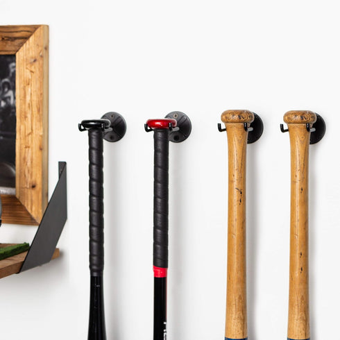 Wallniture Sporta Baseball Holder, Set of 4 Display Stand for Baseball Bat and Ball Storage