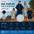 Maloo Nalu Changing Poncho Hooded Surf & Swim Towel Poncho for Adults & Kids, Quick-Dry, Ultra-Soft, Made from Recycled