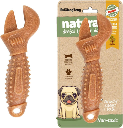 RuiXiangTeng Dog Chew Toys for Aggressive Chewers, Medium & Large Dogs, Made of Real Pine Wood and Durable Food-Grade