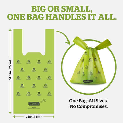 900-Count Pogis Dog Poop Bags with Handles Extra-Thick, Leak-Proof, Large, Unscented