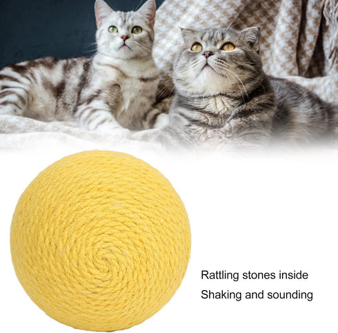 Cat Scratching Post, Funny Sisal Cat Ball, Interactive Claws Safe Tummies, Relieve Boredom, Anti-Scratch Training