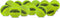 PetSport TuffSqueaks Yellow Tennis Ball Dog Toys, 12 Pack Small (1.8") Durable Non-Toxic Felt & Rubber