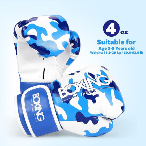 Kids Boxing Gloves for Children 3-9, Cartoon Sparring Training Gloves for Punching Bag, Kickboxing, MMA