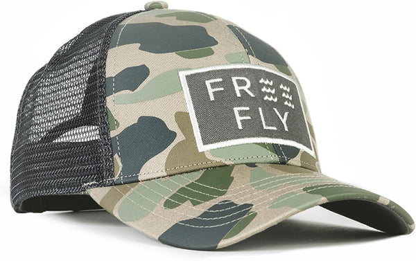 Free Fly Wave Snapback Hat with Logo, Cotton and Mesh for Men and Women