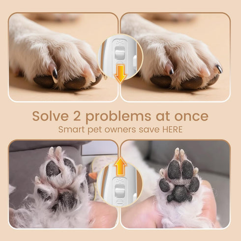 2 1 Trimmers Trimmer IPX7 in Dog & Cat Nail Clippers & with LED Lights, Splash Guard - Pet Hair for Around Paws, Ear