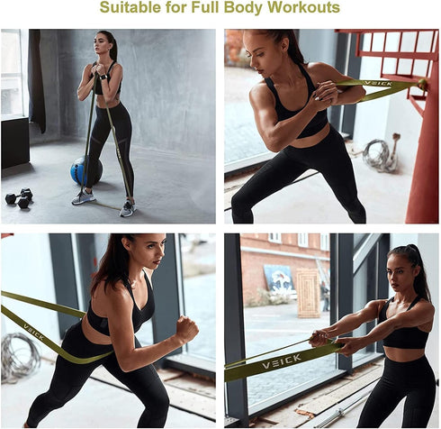 VEICK Resistance Bands Set for Working Out, Exercise Bands for Pull Up Assistance, Heavy Stretch Bands for Home Fitness